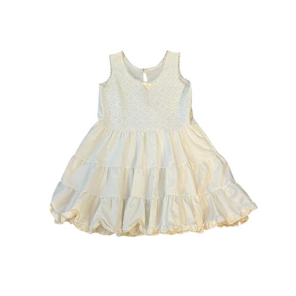 Vintage Lace Nylon Slip Girl Dress White Tank Style - Picture 1 of 4